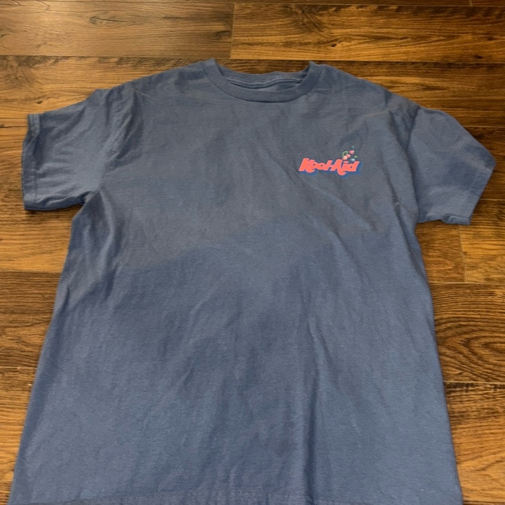 Kool-Aid Shirt Womens Medium Blue Tee Short Sleeve
